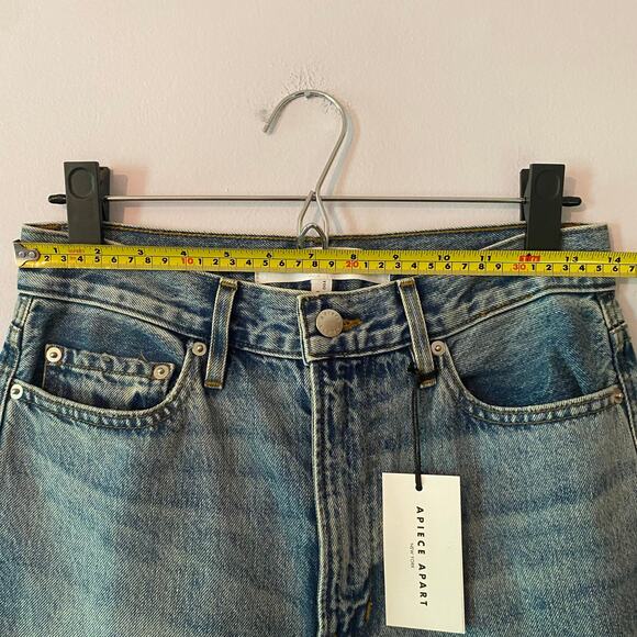 NWT Apiece Apart Camilla Cropped Straight Jeans in Austin Wash Women's size 28 - Picture 10 of 12